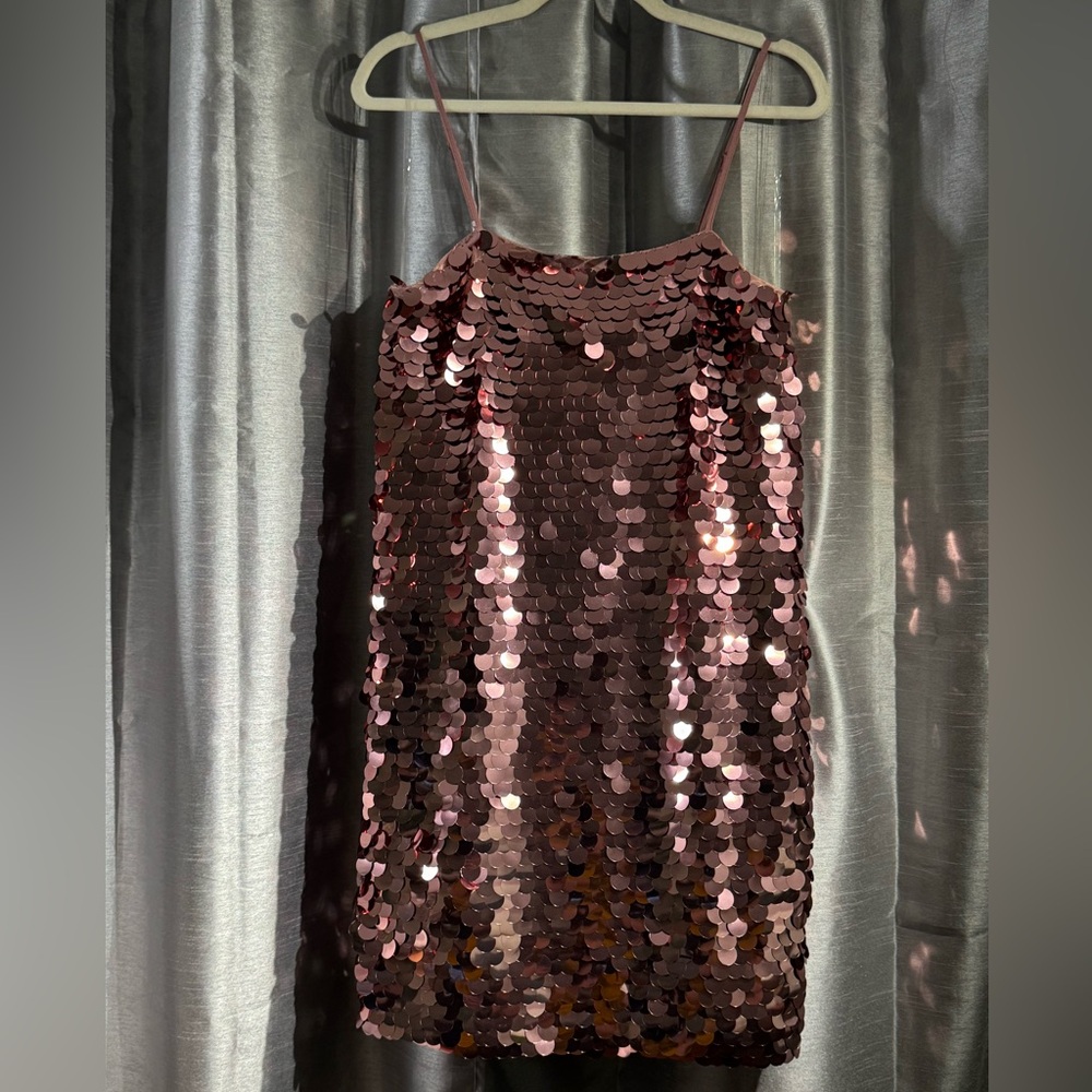 Pink sequenced dress